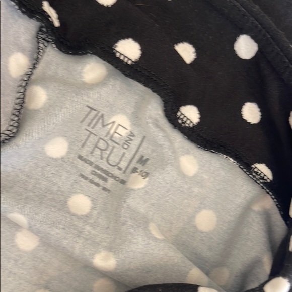 Time and Truw | Women’s Black Polka Dot Pajama Pants Size Medium - Picture 4 of 4